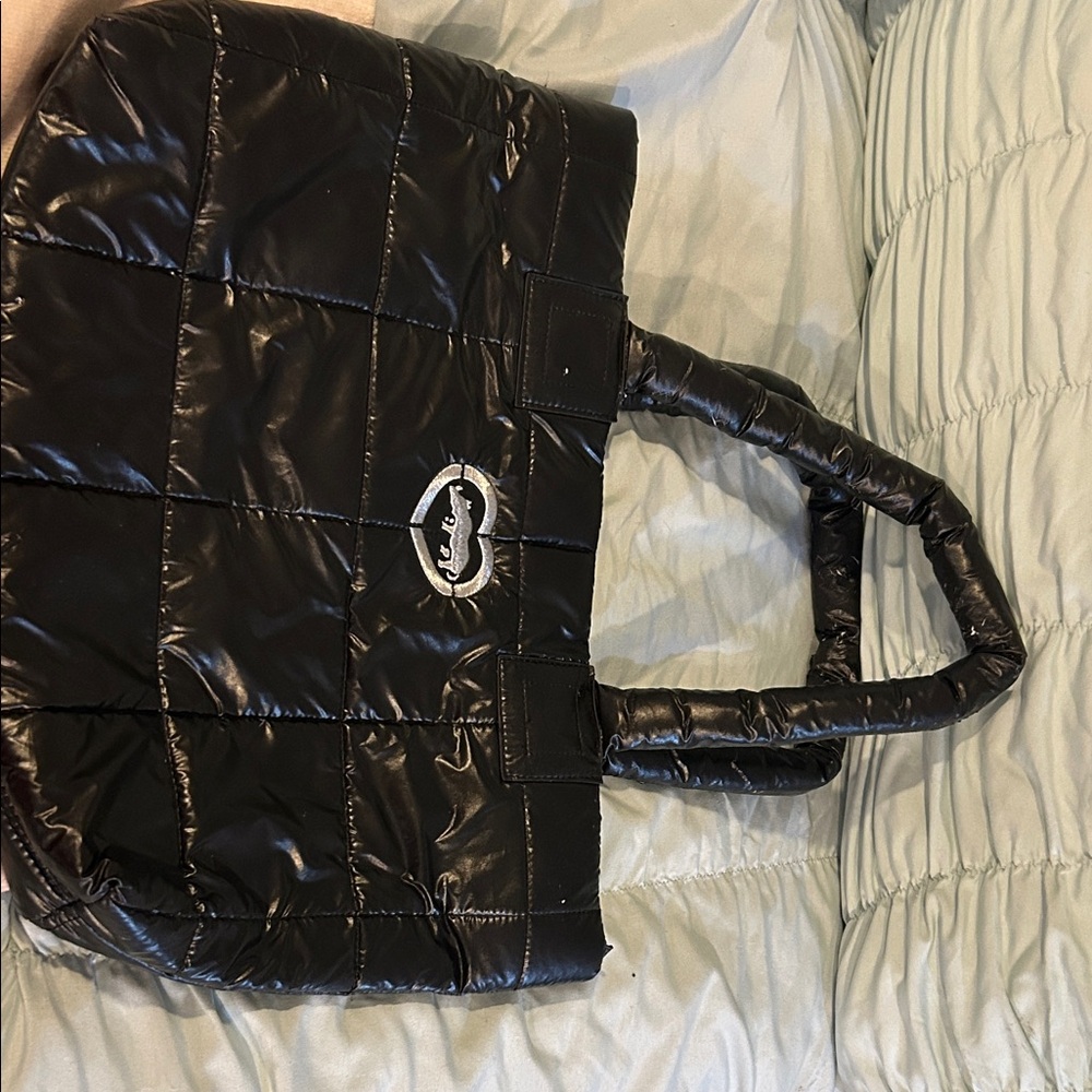 Ecko Black Quilted Tote Bag